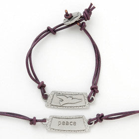 peace word charm bracelet