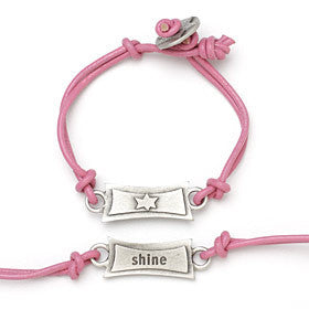 shine word charm bracelet