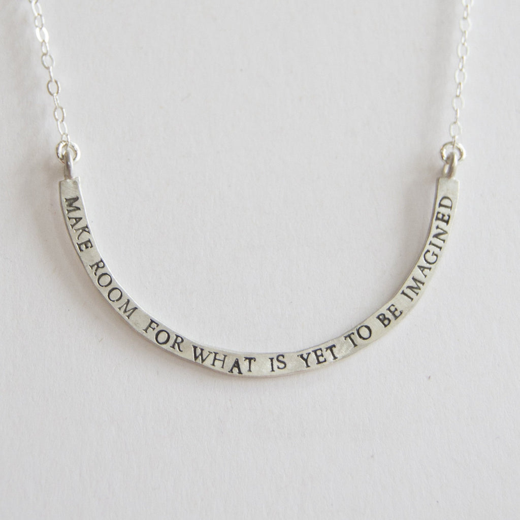 make room cup half full necklace