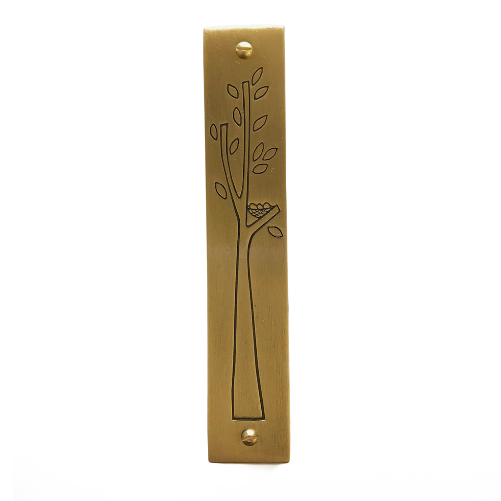 brass nest mezuzah