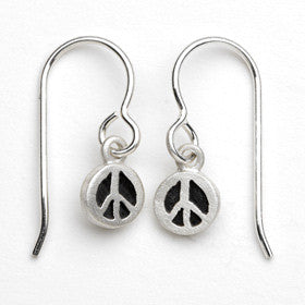 peace tiny dot earrings