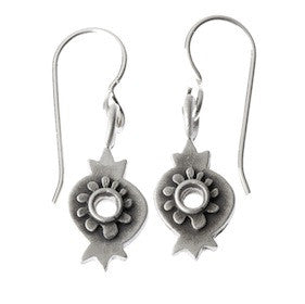 botanical pomegranate earrings