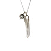 Quartz with sun circle necklace