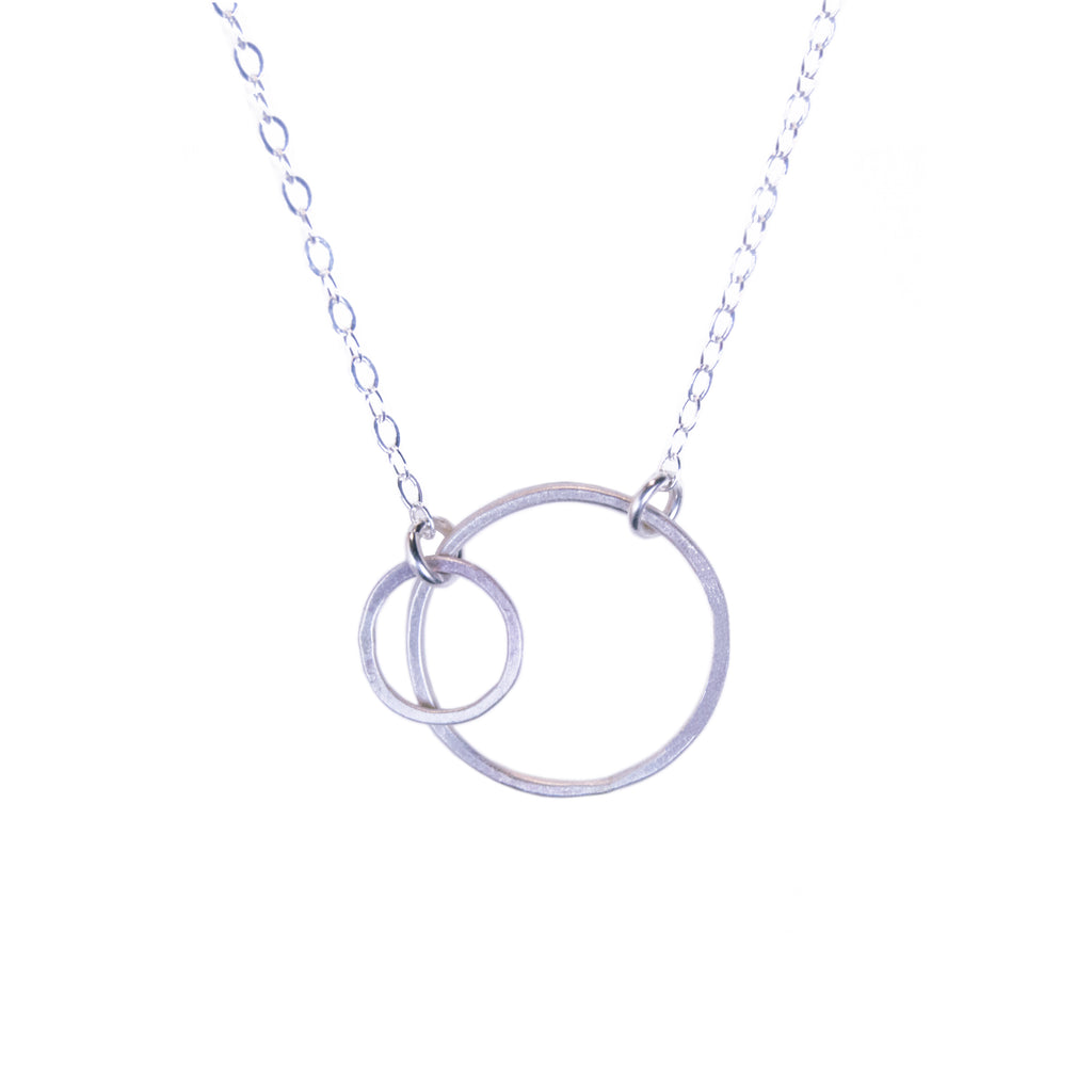 small double open circle necklace