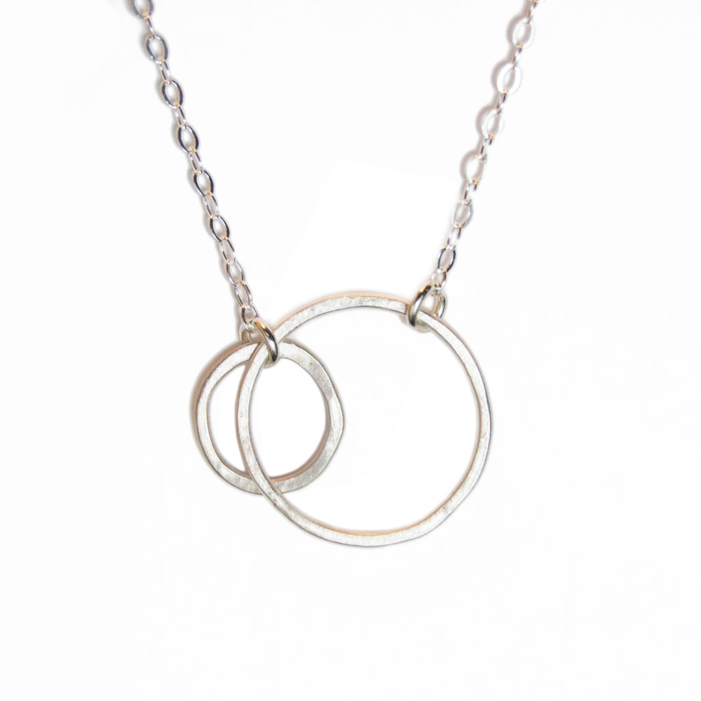 small double open circle necklace