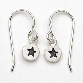 star tiny dot earrings