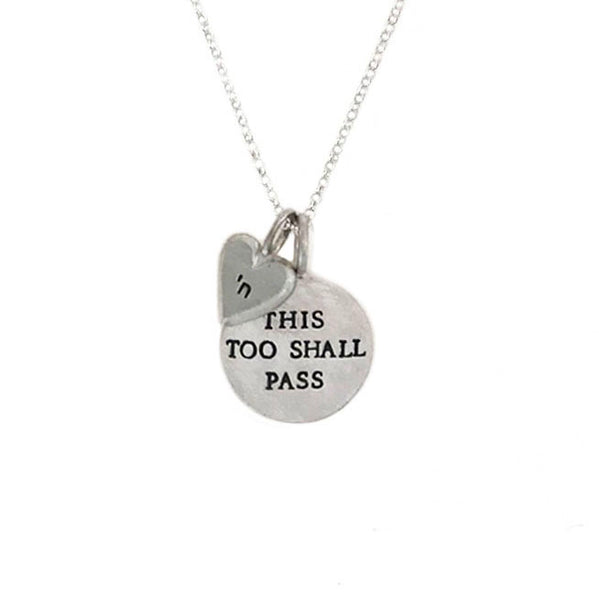 this too shall pass and tiny heart combination necklace {starts at $76.00}