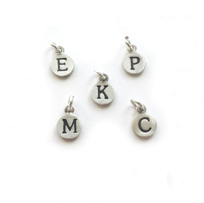 Silver Alphabet Letter Charms (1 Charm)