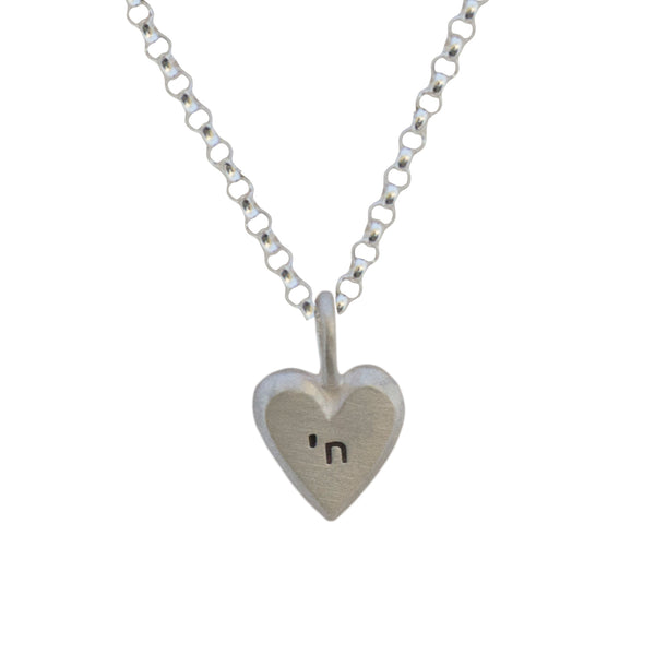 tiny heart with chai necklace