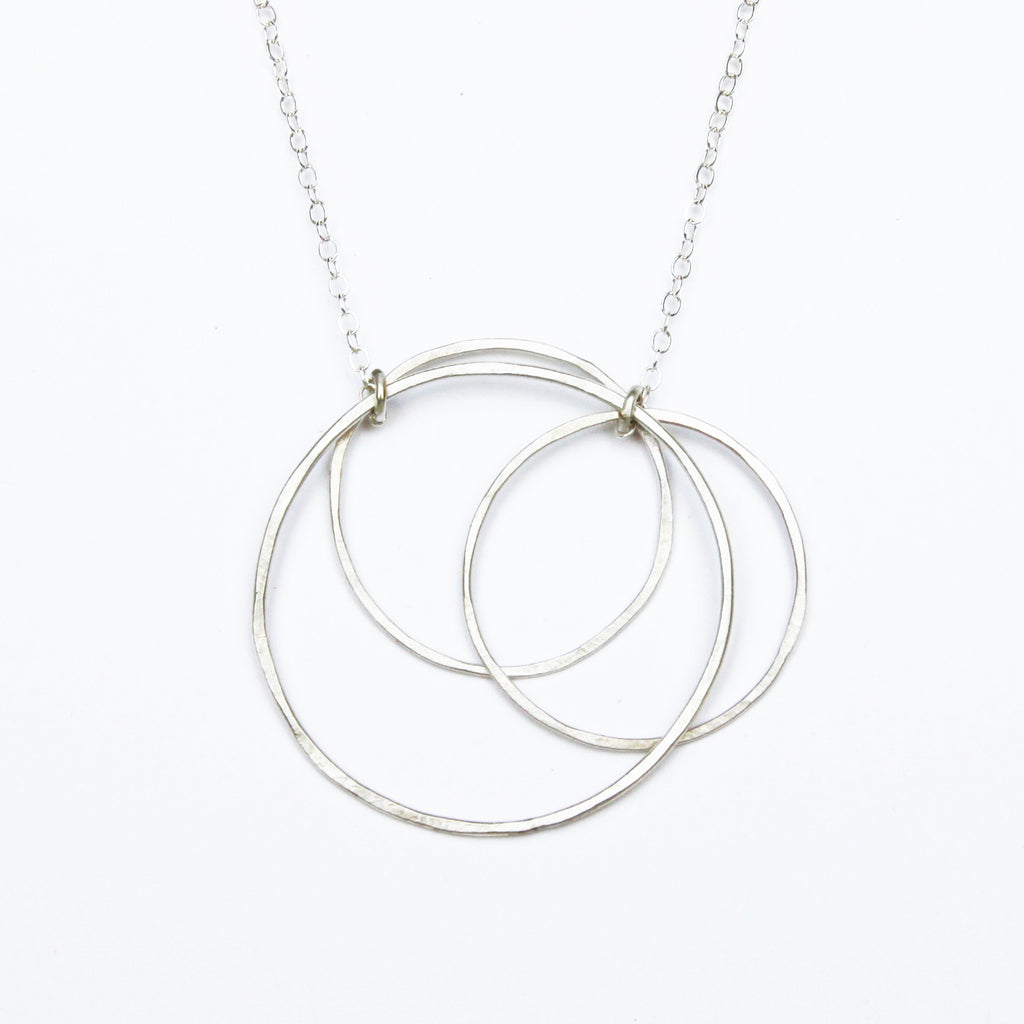large triple circle necklace