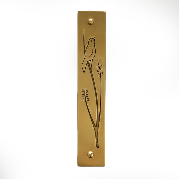 brass wren mezuzah